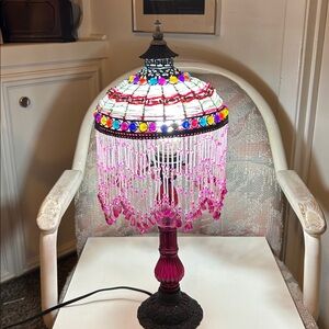 Lamp/ Colorful Beaded Table Lamp